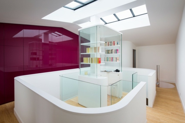 architecture moderne interieur verre lumiere zenithale bibliotheque