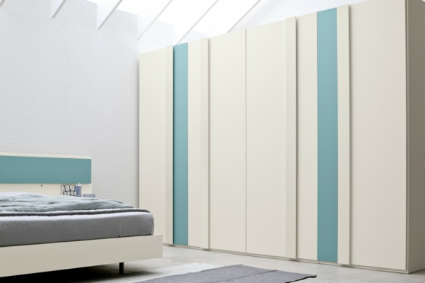 armoire blanc bleu design