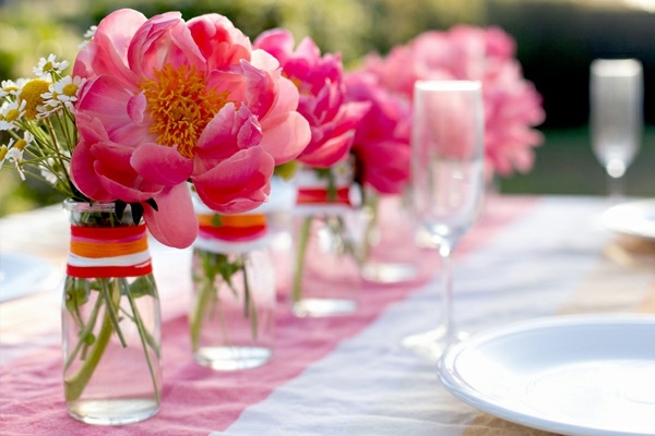 arrangement floral table ete 
