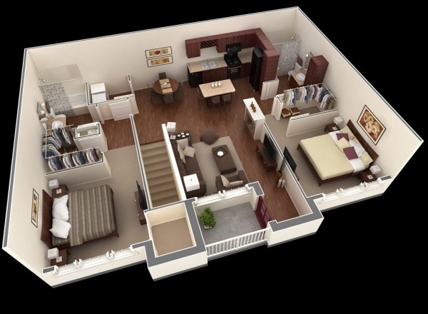 bel apartement avec plan maison pratique
