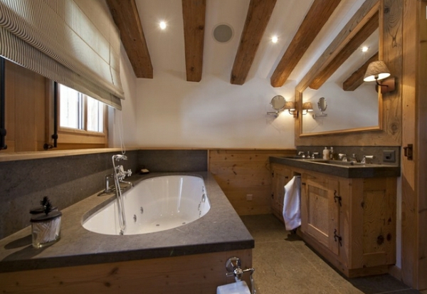 belle salle de bain en bois