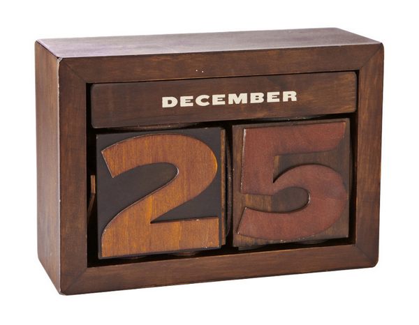calendrier cubes bois cadeaux de noël