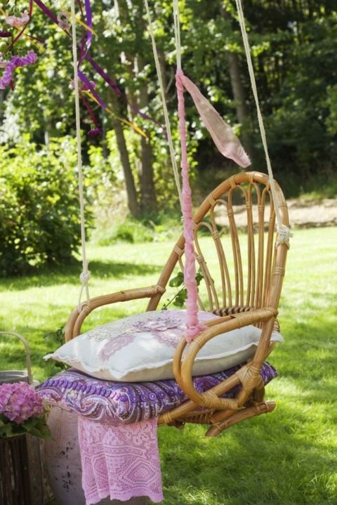 chaise jardin DIY rotin