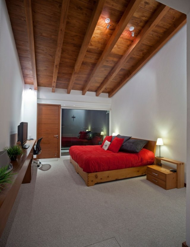 chambre à coucher design bois