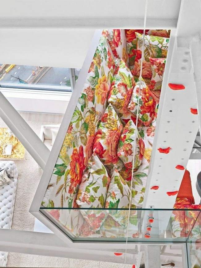 chambre à couche textiles motif floral
