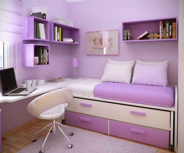 chambre-ado-fille-couleur-violette-petit-lit-armoires