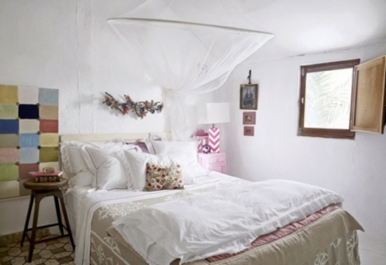 chambre coucher moderne moustiquaire deco