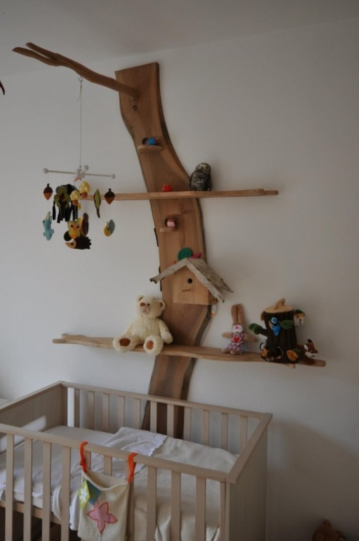 chambre d'enfant en bois déco arbre