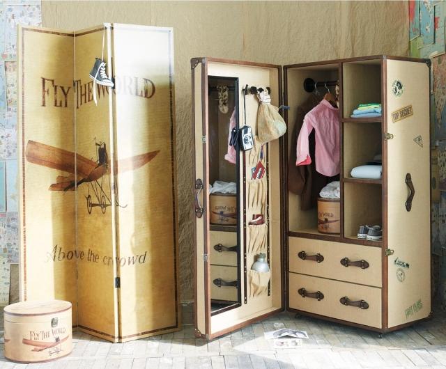 chambre-enfant-vintage-armoire-enfant-valise