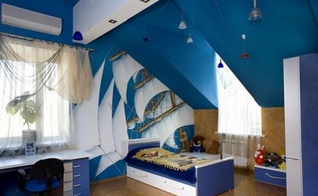 chambre-garçon-idée-de-decoration-originale-thème-maritime
