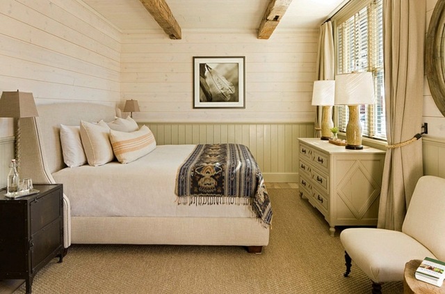 chambres coucher cozy petit colonial retro bois pastel