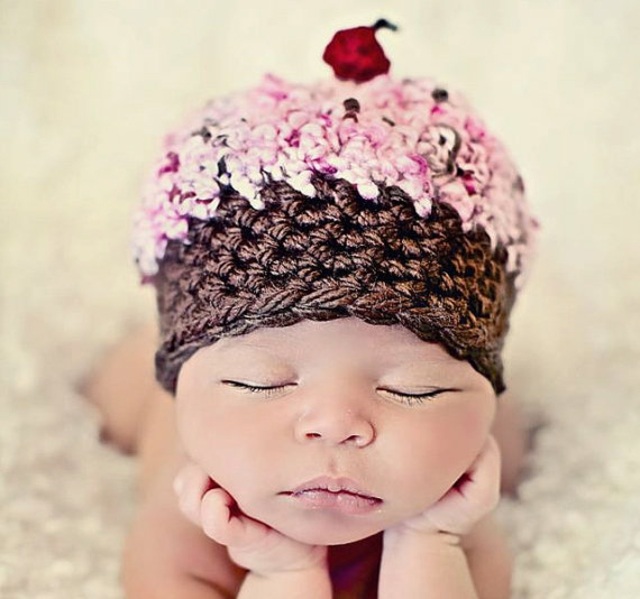 chapeau bebe fille rose marron