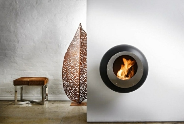 cheminée design minimaliste