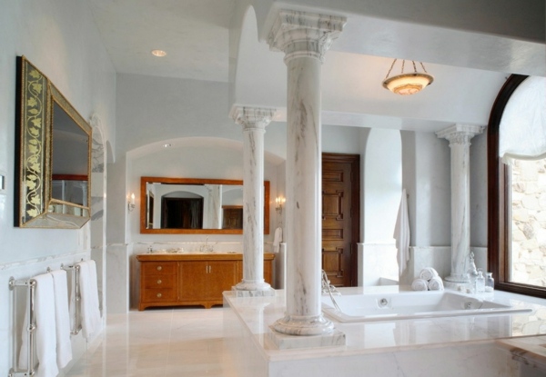 colonnes intérieur salle de bain