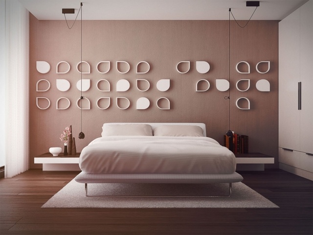 couleur chambre couleur-chambre-coucher-combinaisons-murs-couleur-cappuccino-tapis-linge-lit-blanc-déco-murale