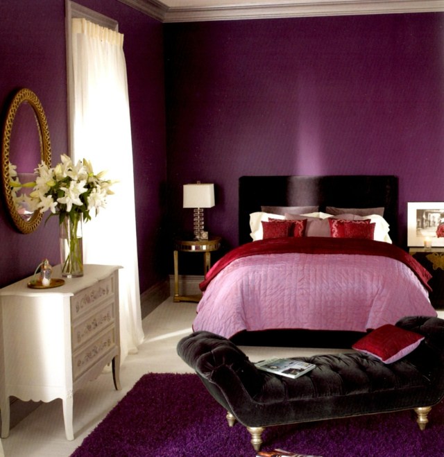 couleurs violet chambre DIY design