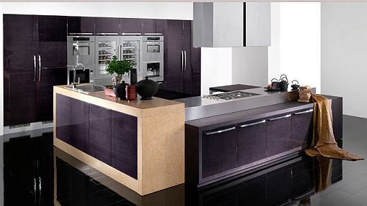 cuisine contemporaine violet bois design