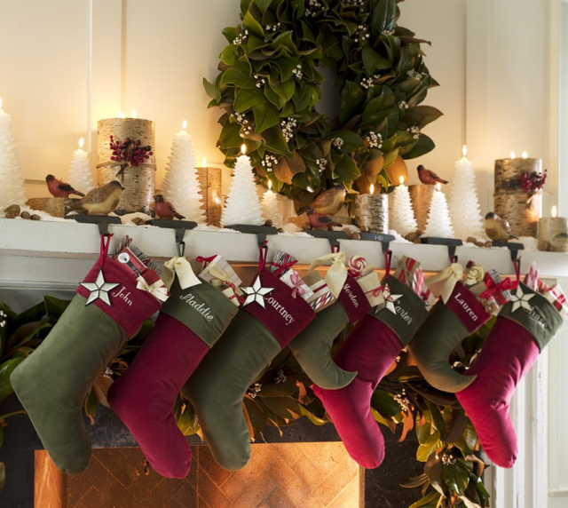 Décoration de Noël traditionnelle - chaussettes 