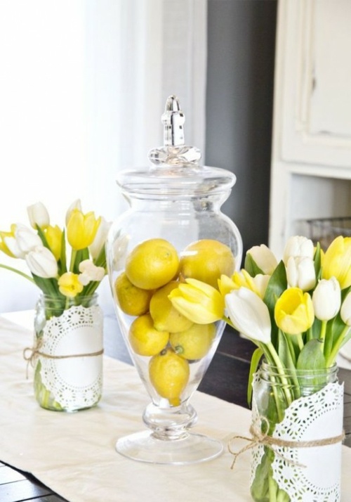 décoration fleurs fruits cuisine