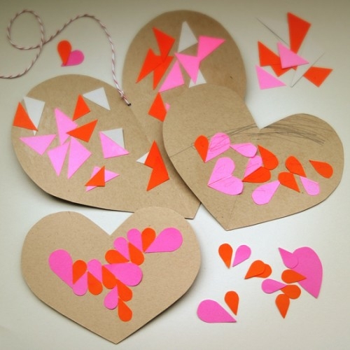 déco papier bricolage enfant st valentin