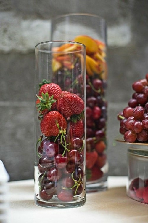 deco table fruits vase