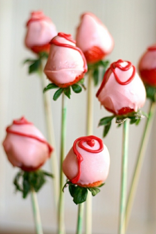fraises décoration st valentin