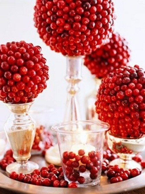 décoration fruits rouges st valentin