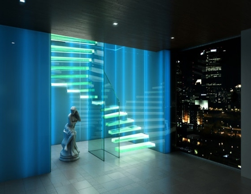 design escalier verre luxe contemporain