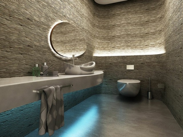 design futuriste salle de bain