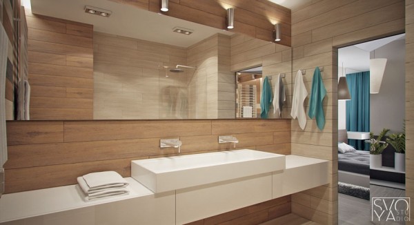 design interieur moderne salle bains blanc