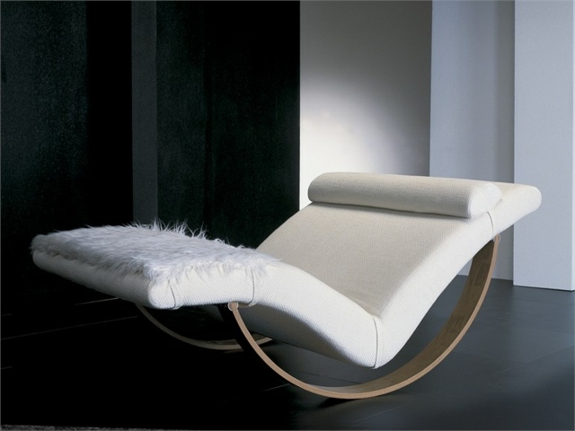 design original chaise blanche meuble
