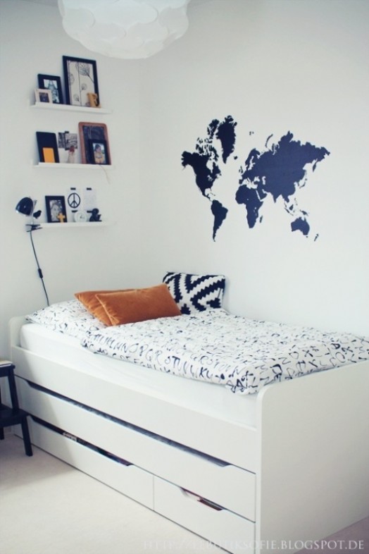 design simple chambre enfant lit blanc