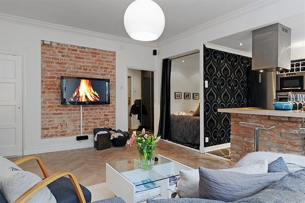 design suédois petit appartement moderne