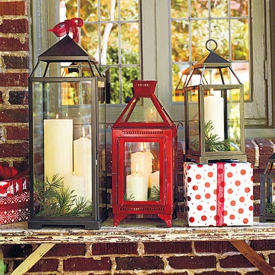 décoration-Noël-extérieure-idées-lanternes-bougies