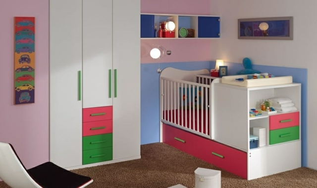 décoration chambre bébé rose bleu