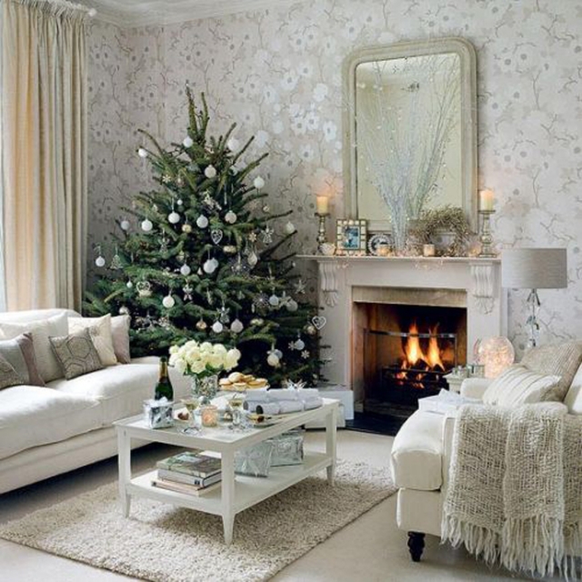 décoration-de-Noël-idée-originale-sapin-cheminée-confort