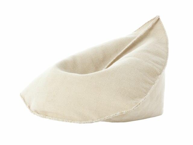 Coussin de sol confortable blanche stylé en laine 