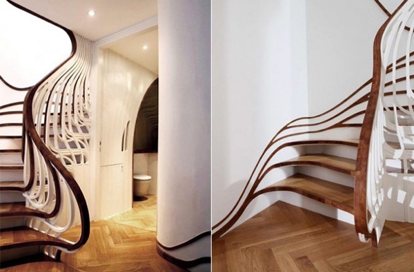 escalier bois Salvador Dali
