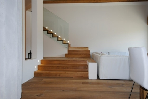 escalier design moderne  bois verre