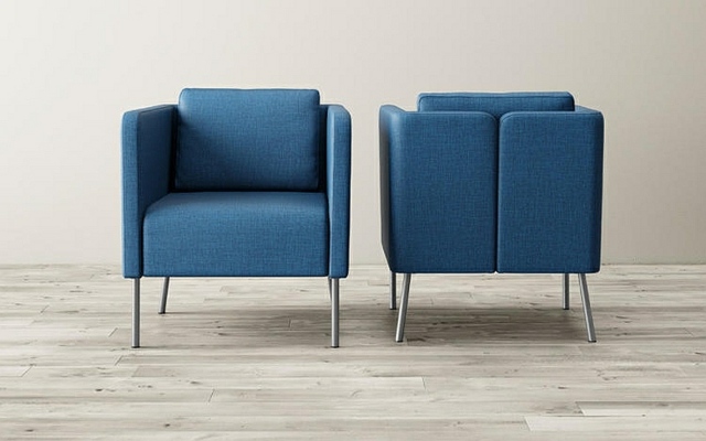 fauteuil design moderne bleu Ikea