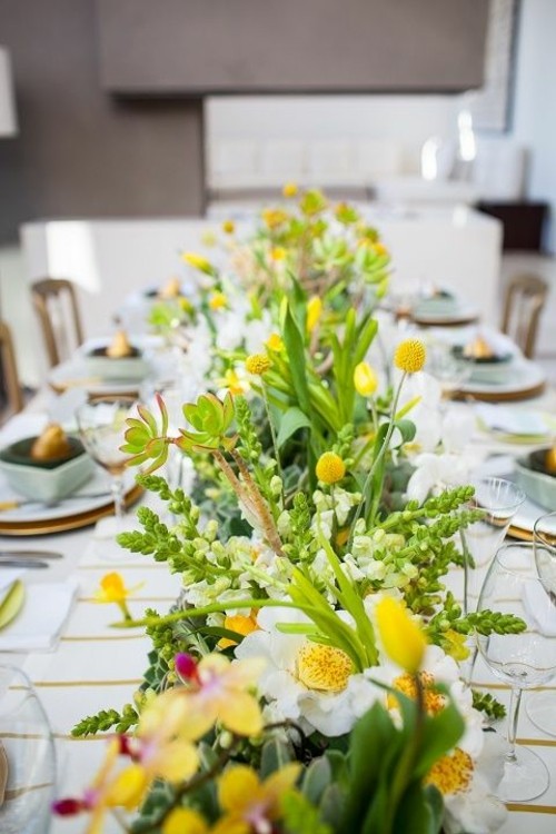 idee deco table mariage fleurs