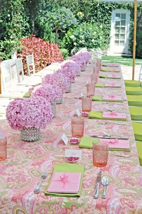 idee deco table mariage rose