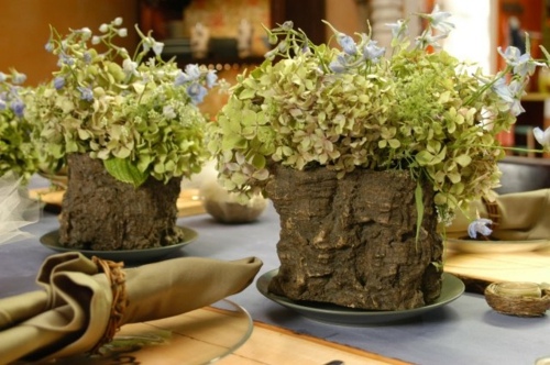 idée décoration rustique pâques plantes