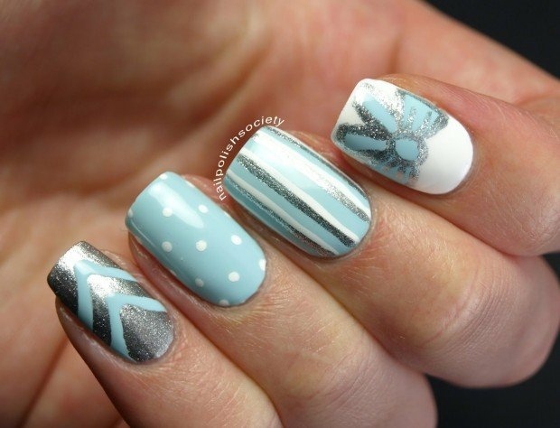idee ongles deco menthe moderne