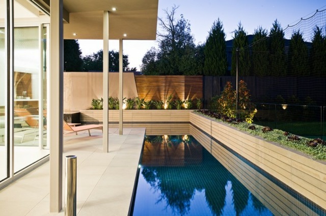 jardin design moderne piscine