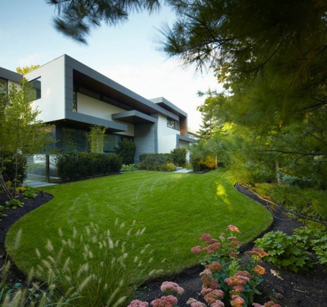 jardins paysages exterieur maison bordure courbe
