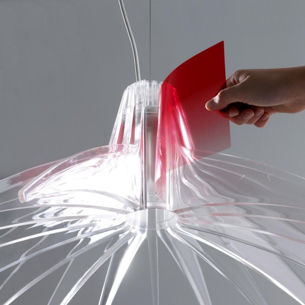 lampe blanc verre transparent design