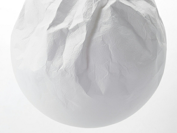 lampe en papier design ridée