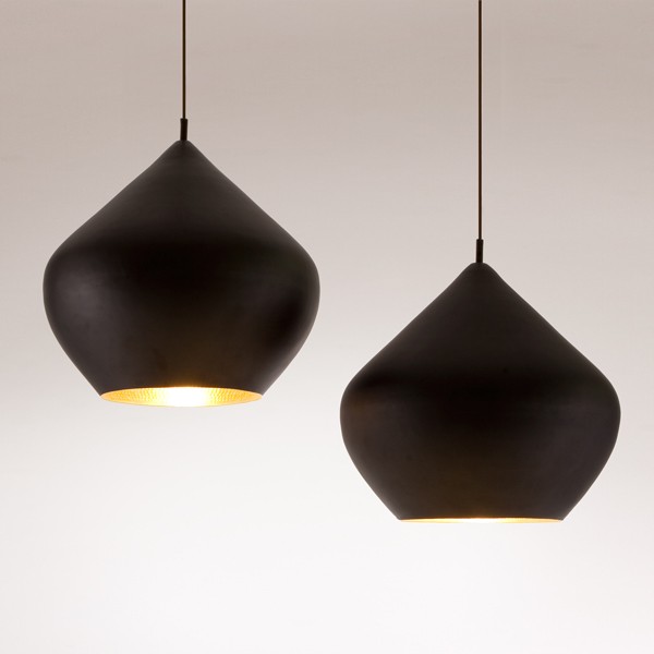 lampes suspension noir design créatif