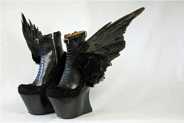 plumes vogue ailes forme bizarre ange noir